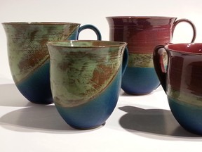 Mugs by Deirdre Wilson Pottery are one of the many finds at the Signatures Show.