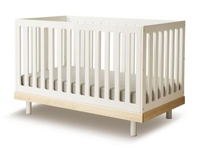 Get longer furniture life with pieces that grow with your child, like the Oeuf crib that converts to a toddler bed.