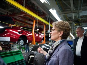 Ontario Premier Kathleen Wynne tours the General Motors Oshawa Assembly Plant, Friday, February 7, 2014.