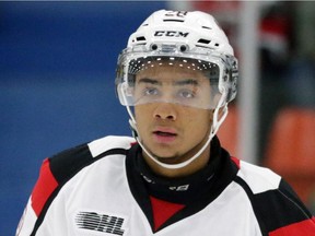 The Ottawa 67's Jeremiah Addison