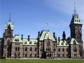 Files:  East Block of Parliament Hill in Ottawa,