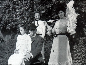 A picture of Archie and Lillian Freiman with Lucy and Eva Bilsky, circa 1903 from the book A Common Thread. A History of the Jews in Ottawa.