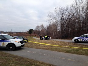 Ottawa police are investigating a body found near the Airport Parkway pedestrian bridge Thursday.