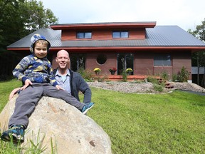 Peter Reinecke came across the ancient rammed earth technique while researching alternative ways to build a new home for his family, which includes son Tomas.