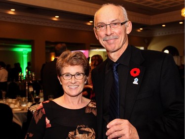 Peter Thompson, director of planning and facility redevelopment at the Queensway Carleton Hospital, with his wife, Karen Hay, at the hospital's Italian-themed Mangia! Mangia! gala held at the Sala San Marco on Saturday, Nov. 8, 2014.