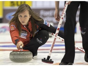 The rink of Rachel Homan, seen in a file photo, took top spot and pocketed $52,000 in the Pinty's All-Star Curling Skins Game.