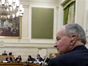 Minister of National Defence Rob Nicholson waits to appear before the Commons Committee on National Defence on Parliament Hill in Ottawa on Tuesday.