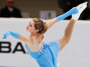 Alaine Chartrand of Canada skates in the free skate during the ISU Rostelecom Cup on Nov. 15, 2014 in Moscow.