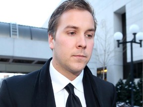 SPEC PHOTO - CONTACT PHOTO DESK FOR USAGE: Crown witness Tyler Roy outside the Elgin St. courthouse in Ottawa, Tuesday, November 18, 2014.  Roy was grilled on cross-examination by defence lawyer Michael Edelson today. Roy will still be on the stand when John Barbro's assault trial continues Wednesday. Mike Carroccetto / Ottawa Citizen