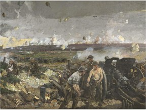 War artist Richard Jack portrays the Canadian stand during the Second Battle of Ypres, which he did not witness. His painting remains an iconic work from the First World War.