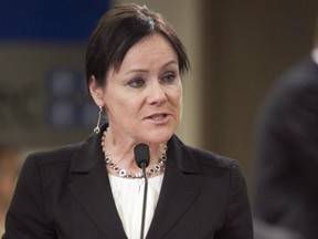 Lawyer Suzanne Cote appears at a provincial commission hearing on June 14, 2010, in Quebec City. Prime Minister Stephen Harper has named Cote to fill a vacancy on the bench of the Supreme Court of Canada.
