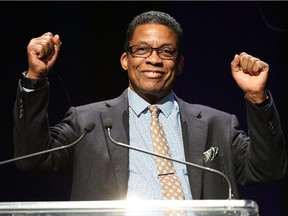 Musician Herbie Hancock speaks onstage at the 2014 Thelonious Monk International Jazz Trumpet Competition at Dolby Theatre on November 9, 2014 in Hollywood, California.