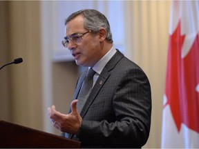 Treasury Board President Tony Clement delivers a speech to the Economic Club of Canada in Ottawa on Thursday, October 9, 2014.