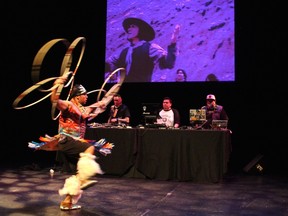 A Tribe Called Red on stage earlier this year. (Caroline Phillips / Ottawa Citizen)