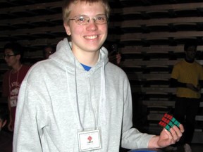 Rockland's Antoine Cantin, a 16-year-old Grade 11 student, smashed the one-handed Rubik's Cube record.