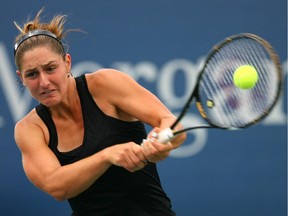 Gabriela Dabrowski, seen here in action at an earlier tournament, won the Tevlin Challenger in Toronto on Sunday afternoon.