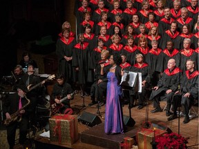 Choir director Roxanne Goodman performs with the Big Soul Project Community Gospel Choir and band at the 2013 Christmas concert at Dominion Chalmers United Church.