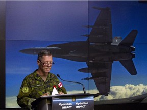 Canadian Lt.-Gen. Jonathan Vance held a briefing on combat strikes against the Islamic State of Iraq (ISIL) Tuesday.