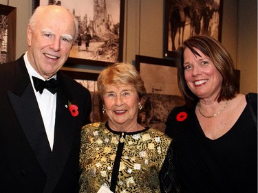 Vancouver philanthropist, art collector and businessman Michael Audain with fellow distinguished patron Anne Stanfield and National Gallery of Canada Foundation CEO Karen Colby-Stothart.