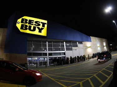 Shoppers lined up before 6 a.m. outside the Best Buy on Merivale Road for Boxing Day specials.