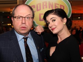 Co-writer and cast member Brent Butt with co-star Gabrielle Miller at the Canadian Museum of History on Monday, December 1, 2014, for the Ottawa premiere of Corner Gas: The Movie.