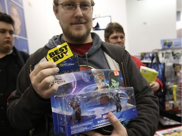 Eric Desmarais of Nepean used gift cards he received for Christmas to make a Boxing Day purchase at Best Buy on Merivale Road.