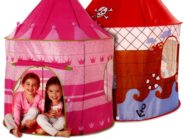 For hours of play: Princess and Pirate's Den Play Tents, $29.99 at Mastermind Toys