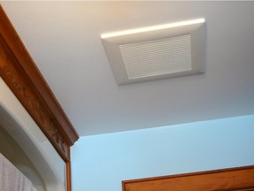 This super-quiet bathroom exhaust fan was added as a retrofit, after initial home construction. Choose a model that moves at least 10 to 12 times the volume of air in the bathroom.