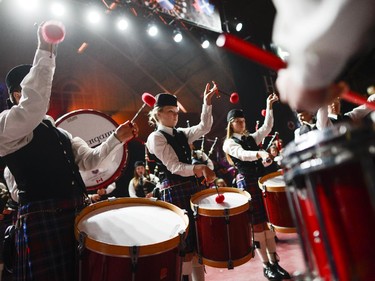 The Glengarry Pipe Band from Maxville performs during the TD Hogmanay 2014 celebration by The Scottish Society of Ottawa held at Aberdeen Pavilion on Wednesday, Dec. 31, 2014.