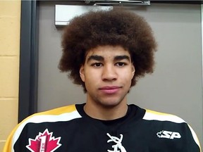 Neil Doef, 17, suffered a serious spinal cord injury in an on-ice collision during a tournament in Saskatchewan in December.