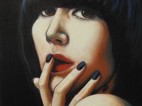 A portrait of musician Karen O, by Carrie Colton for the arts fundraiser Portraits of Bluesfest. Do the low prices often paid for donated artworks at fundraisers damage the art market for artists?