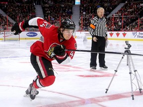 J.G. Pageau explodes from the start of the speed  competition.