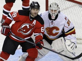 The Devils' Jaromir Jagr, at 42, has moved into fifth place on the NHL's all-time points list.