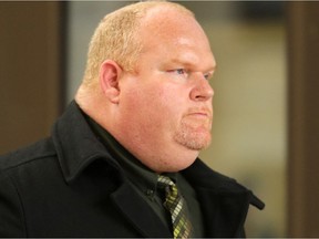 John Barbro, a former guard (corrections officer) at the Ottawa-Carleton Detention Centre exits the Elgin Street courthouse in Ottawa, Wednesday, November 12, 2014.