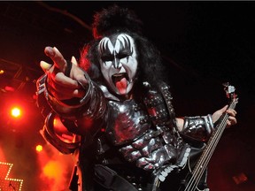 Gene Simmons of US rock group KISS.