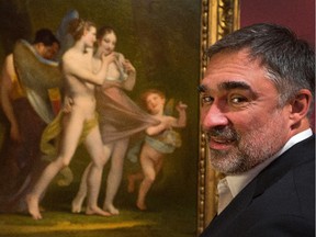 National Gallery of Canada Director Marc Mayer stands with one of his favourite pieces of art, "Love Seduces Innocence, Pleasure Entraps, Remorse Follows" by Peirre-Paul Prud'hon, c. 1809-1810.