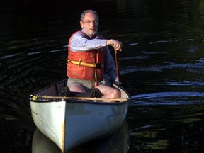Gerard Kenney in his favourite canoe. Kenney, an engineer, writer and outdoorsman, died Dec. 7 at age 83.