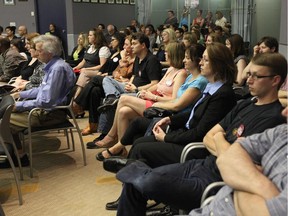 Parents fill a meeting room in 2012 during the  OCDSB (Ottawa Carleton District School Board) meeting in which the board of trustees was discussing the board's capital priorities for the coming years.