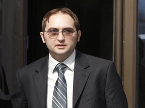 Vlad-Nicolae Precup leaves the courthouse in May 2011, after the start of his first trial.