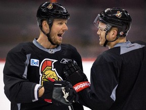 Marc Methot (L) and Mark Borowiecki are part of the future on Ottawa's blueline.