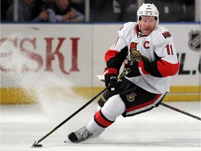 Daniel Alfredsson is expected to skate with the team during the warm-up Thursday night.