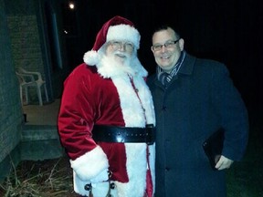 Pierre Leroux, mayor-elect of Russell, had a chat with Santa recently.