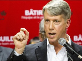 The new Liberal candidate for Ottawa-Orleans, Andrew Leslie, speaks at his acclamation during a Liberal nomination meeting in Orleans Saturday, December 6, 2014.