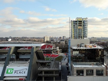 Leslie loves the view from his 10th-floor condo.