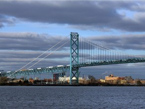 Windsor , ON. December 04/2007 - Ambassador Bridge is continuing with their plans to add a second span across the Detroit River.  The Windsor Star - Nick Brancaccio