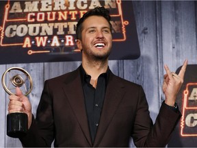 Luke Bryan took hiome some hardware at the  the 2014 American Country Countdown Awards at the Music City Center  in Nashville, Tenn.