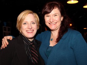 A Company of Fools' co-founders Margo MacDonald, left, and Heather Jopling were back to help celebrate the launch of the theatre company's 25th season during its annual Twelfth Night Celebration held Monday, January 5, 2015, at the NAC Fourth Stage.