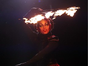 A fire juggling act opened Winterlude in Ottawa, January 30, 2015.