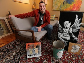 Artist Daniel Martelock donates many of his paintings to charity fundraisers.
