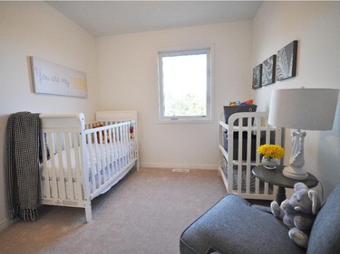 The smallest of the three bedrooms makes for a perfect nursery.